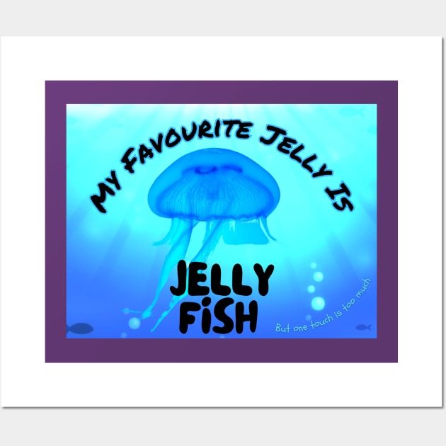 Jelly Fish My Favourite Children's Summer on the Ocean Beach Wall Art by SailorsDelight